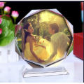 Moldura de cristal bonita para presentes de casamento e lembranças